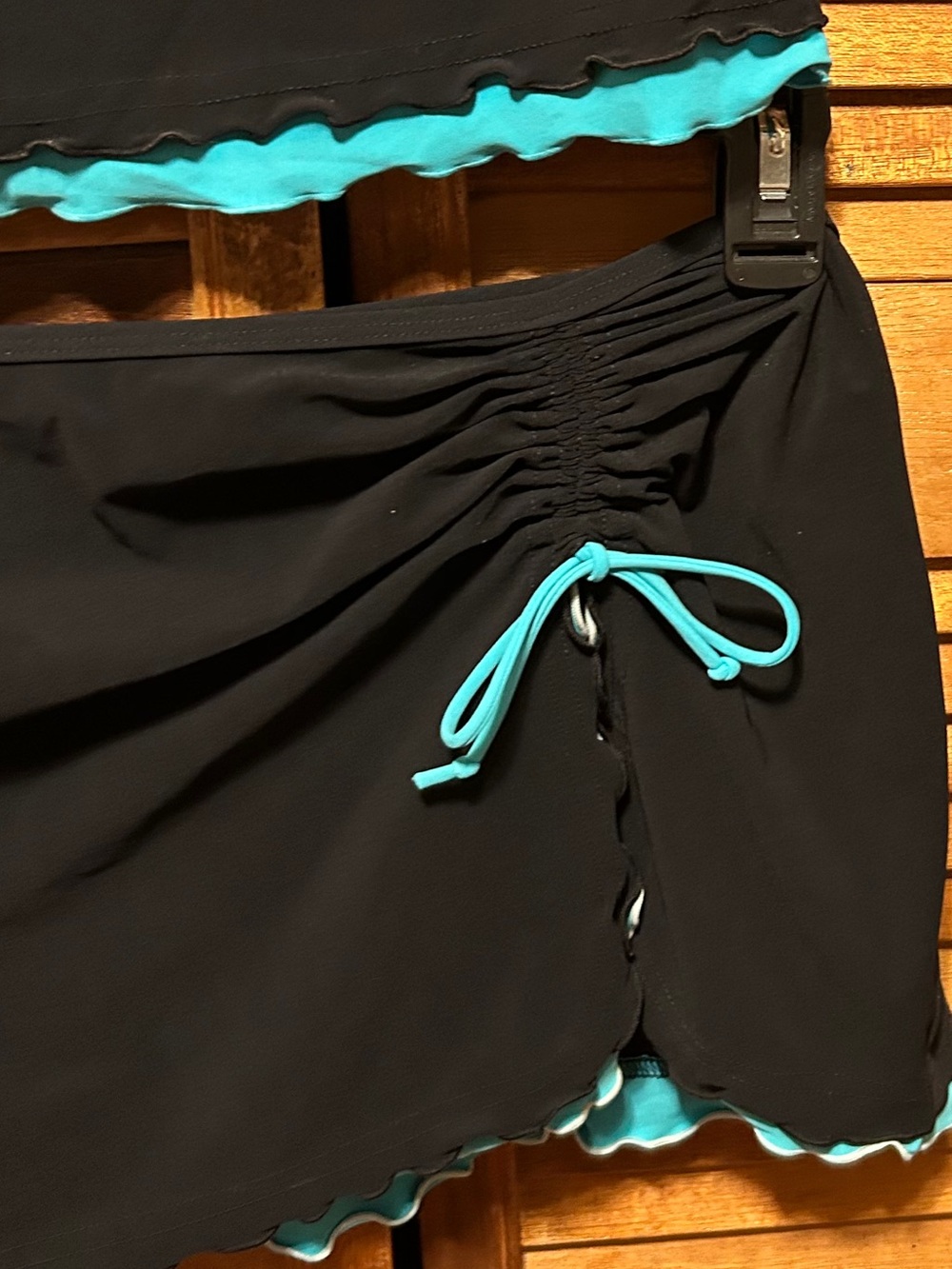 Profile by Gottex Bachata Black & Turquoise Tankini Halter Top 2pc Swimsuit - Picture 12 of 16